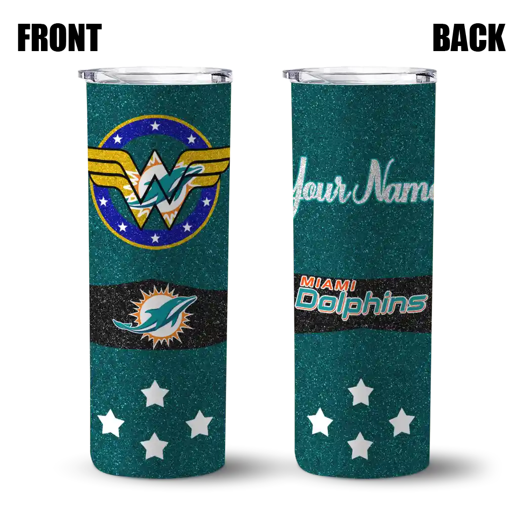 personalized-miami-dolphins-star-cluster-aqua-skinny-tumbler-fashion-forward.webp