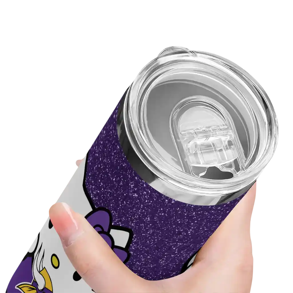 personalized-minnesota-vikings-hello-kitty-purple-black-skinny-tumbler-high-quality.webp