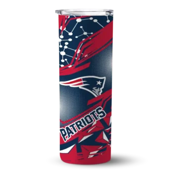 New England Patriots Skinny Tumbler - Personalized Helmet Clash Blue