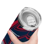 personalized-new-england-patriots-web-stripes-blue-white-skinny-tumbler-best-selling.webp