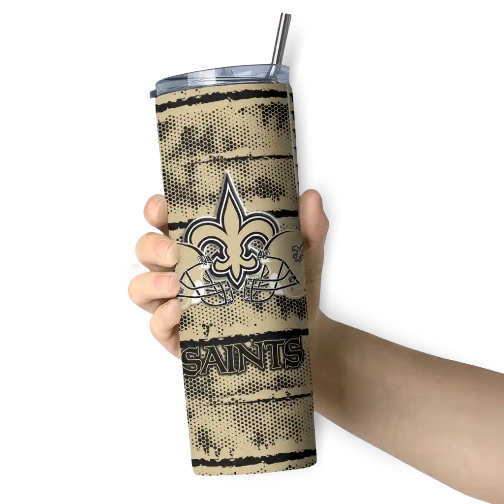 personalized-new-orleans-saints-chevron-patch-gold-skinny-tumbler-premium-grade.webp