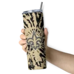 personalized-new-orleans-saints-metallic-grid-gold-skinny-tumbler-best-selling.webp