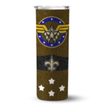 personalized-new-orleans-saints-star-cluster-gold-skinny-tumbler-best-selling.webp