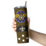 personalized-new-orleans-saints-star-cluster-gold-skinny-tumbler-best-selling.webp