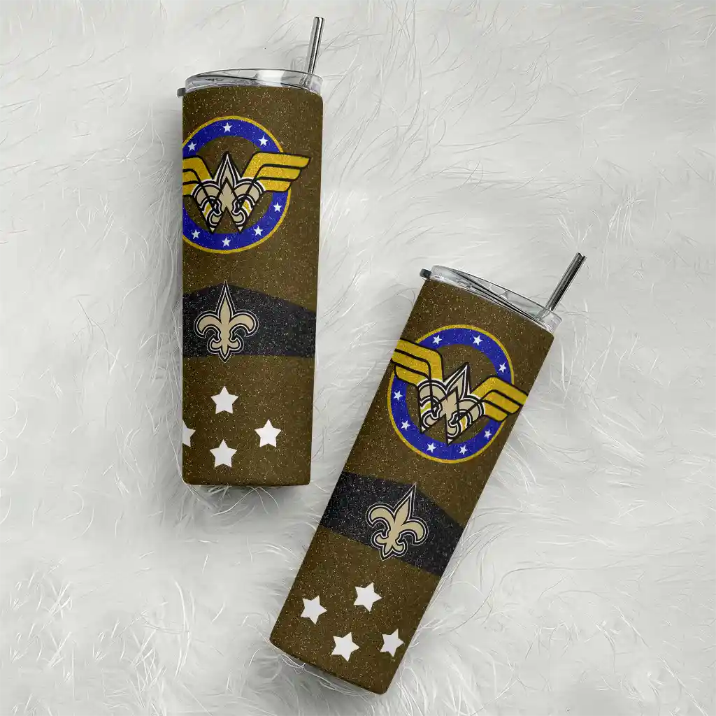 personalized-new-orleans-saints-star-cluster-gold-skinny-tumbler-top-rated.webp