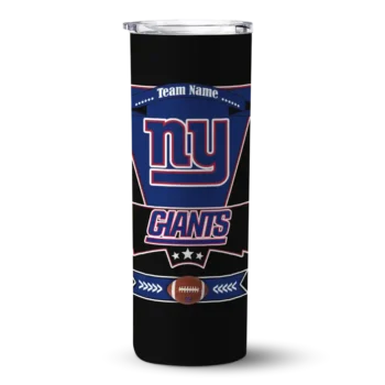 New York Giants Skinny Tumbler - Personalized Helmet Belt Blue Black