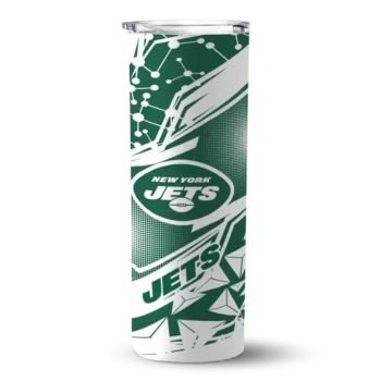 New York Jets Skinny Tumbler - Personalized Helmet Clash Green