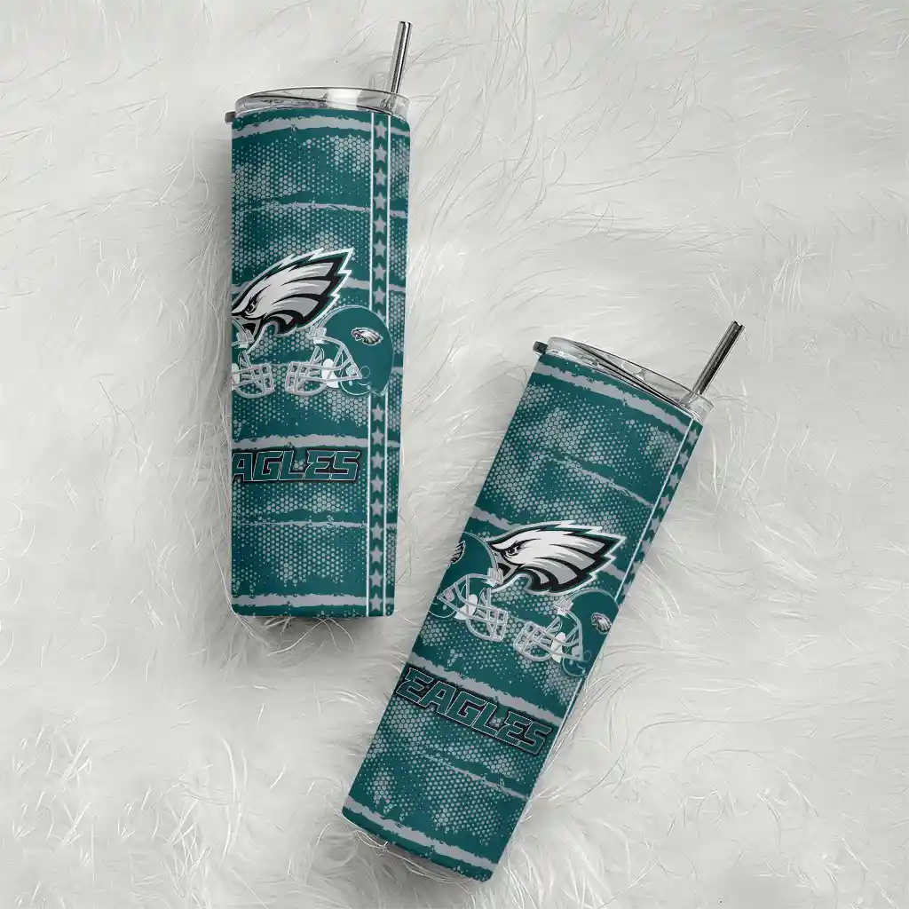 personalized-philadelphia-eagles-chevron-patch-green-skinny-tumbler-top-rated.webp