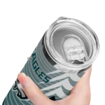 personalized-philadelphia-eagles-chevron-stripes-green-skinny-tumbler-best-selling.webp