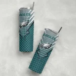 personalized-philadelphia-eagles-chevron-stripes-green-skinny-tumbler-best-selling.webp