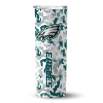 personalized-philadelphia-eagles-claw-marks-green-white-skinny-tumbler-best-selling.webp