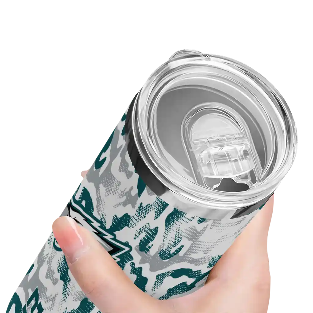 personalized-philadelphia-eagles-claw-marks-green-white-skinny-tumbler-high-quality.webp