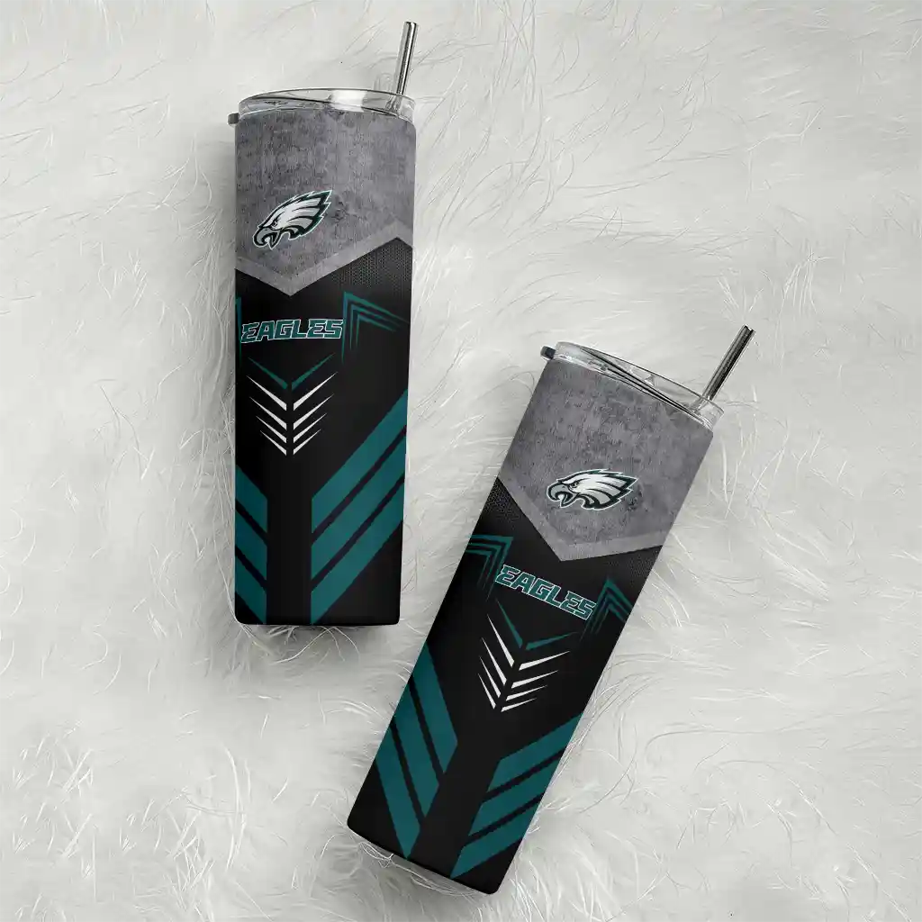 personalized-philadelphia-eagles-hexagon-honeycomb-green-black-skinny-tumbler-top-rated.webp