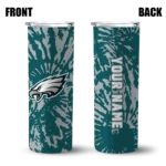 personalized-philadelphia-eagles-metallic-grid-green-skinny-tumbler-best-selling.webp