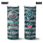 personalized-philadelphia-eagles-patterned-waves-green-skinny-tumbler-best-selling.webp