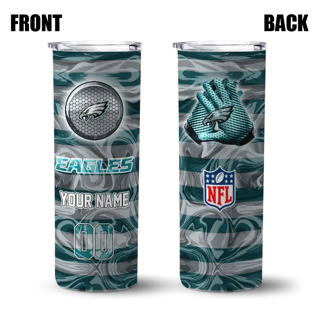 personalized-philadelphia-eagles-patterned-waves-green-skinny-tumbler-fashion-forward.webp