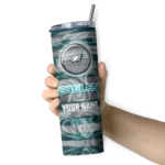 personalized-philadelphia-eagles-patterned-waves-green-skinny-tumbler-best-selling.webp