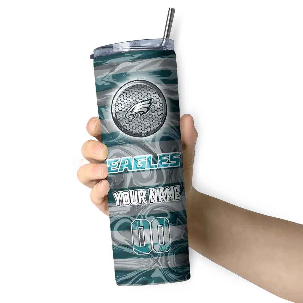 personalized-philadelphia-eagles-patterned-waves-green-skinny-tumbler-premium-grade.webp