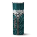 personalized-philadelphia-eagles-sparkle-drip-green-skinny-tumbler-best-selling.webp