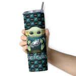 personalized-philadelphia-eagles-yoda-cozy-green-black-skinny-tumbler-best-selling.webp
