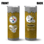 personalized-pittsburgh-steelers-pixel-fade-gold-skinny-tumbler-best-selling.webp