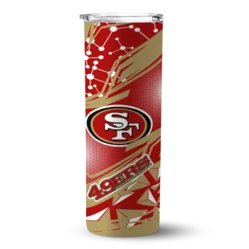 San Francisco 49ers Skinny Tumbler - Personalized Helmet Clash Red