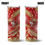 personalized-san-francisco-49ers-helmet-clash-red-skinny-tumbler-best-selling.webp
