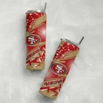 personalized-san-francisco-49ers-helmet-clash-red-skinny-tumbler-best-selling.webp