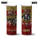 personalized-san-francisco-49ers-kiss-band-gold-skinny-tumbler-best-selling.webp
