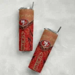 personalized-san-francisco-49ers-spiral-burst-print-red-skinny-tumbler-best-selling.webp
