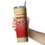 personalized-san-francisco-49ers-swirl-texture-red-skinny-tumbler-best-selling.webp