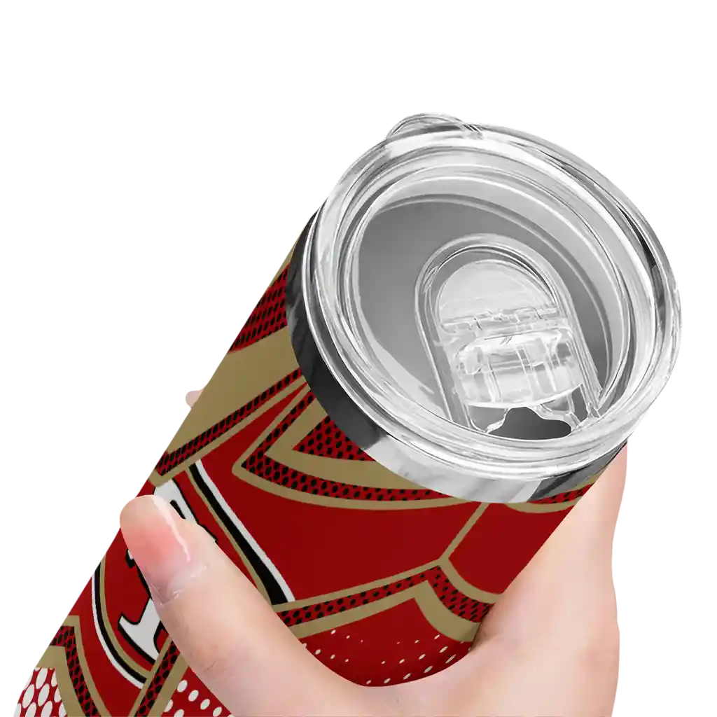 personalized-san-francisco-49ers-web-stripes-red-white-skinny-tumbler-high-quality.webp
