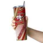 personalized-san-francisco-49ers-web-stripes-red-white-skinny-tumbler-best-selling.webp