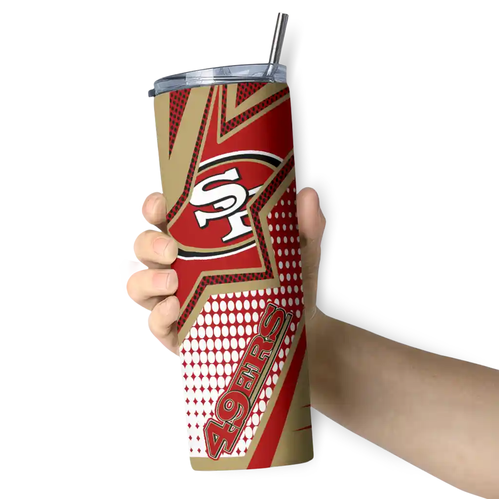 personalized-san-francisco-49ers-web-stripes-red-white-skinny-tumbler-premium-grade.webp