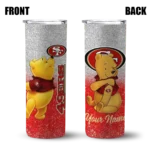 personalized-san-francisco-49ers-winnie-the-pooh-red-gray-skinny-tumbler-best-selling.webp