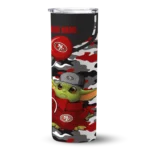 personalized-san-francisco-49ers-yoda-camo-red-black-skinny-tumbler-best-selling.webp