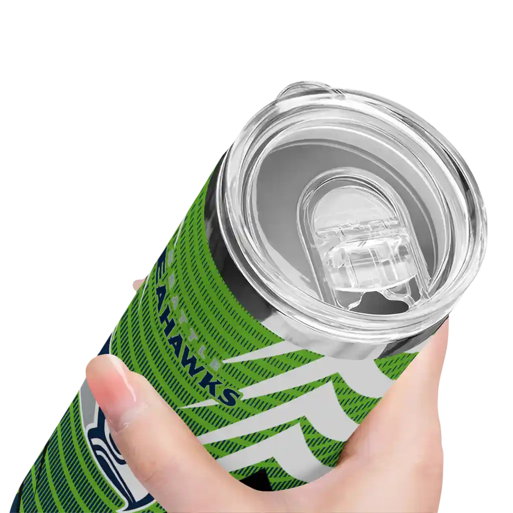 personalized-seattle-seahawks-chevron-stripes-blue-skinny-tumbler-high-quality.webp