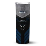 personalized-seattle-seahawks-hexagon-honeycomb-blue-black-skinny-tumbler-best-selling.webp