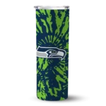personalized-seattle-seahawks-metallic-grid-blue-skinny-tumbler-best-selling.webp
