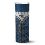 personalized-seattle-seahawks-sparkle-drip-blue-skinny-tumbler-best-selling.webp