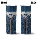 personalized-seattle-seahawks-sparkle-drip-blue-skinny-tumbler-best-selling.webp