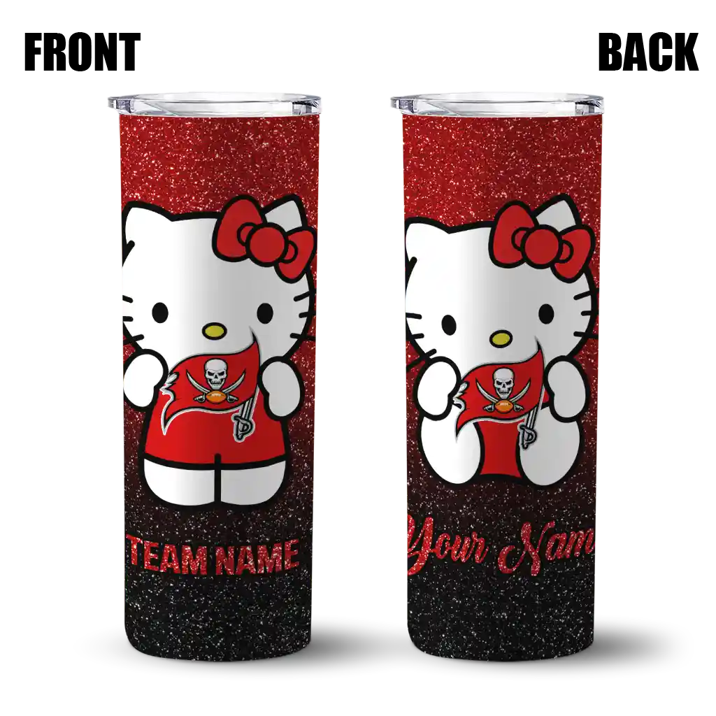 personalized-tampa-bay-buccaneers-hello-kitty-red-black-skinny-tumbler-fashion-forward.webp