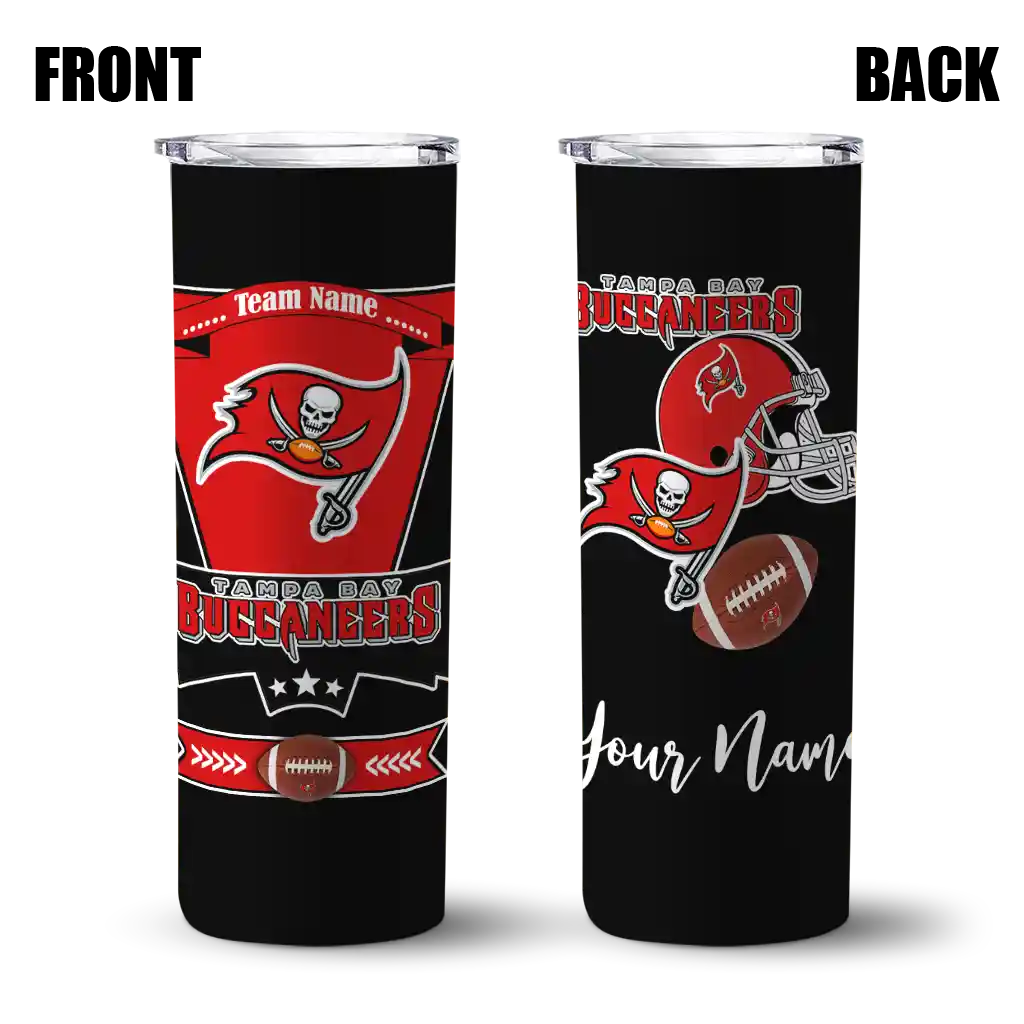 personalized-tampa-bay-buccaneers-helmet-belt-red-black-skinny-tumbler-fashion-forward.webp