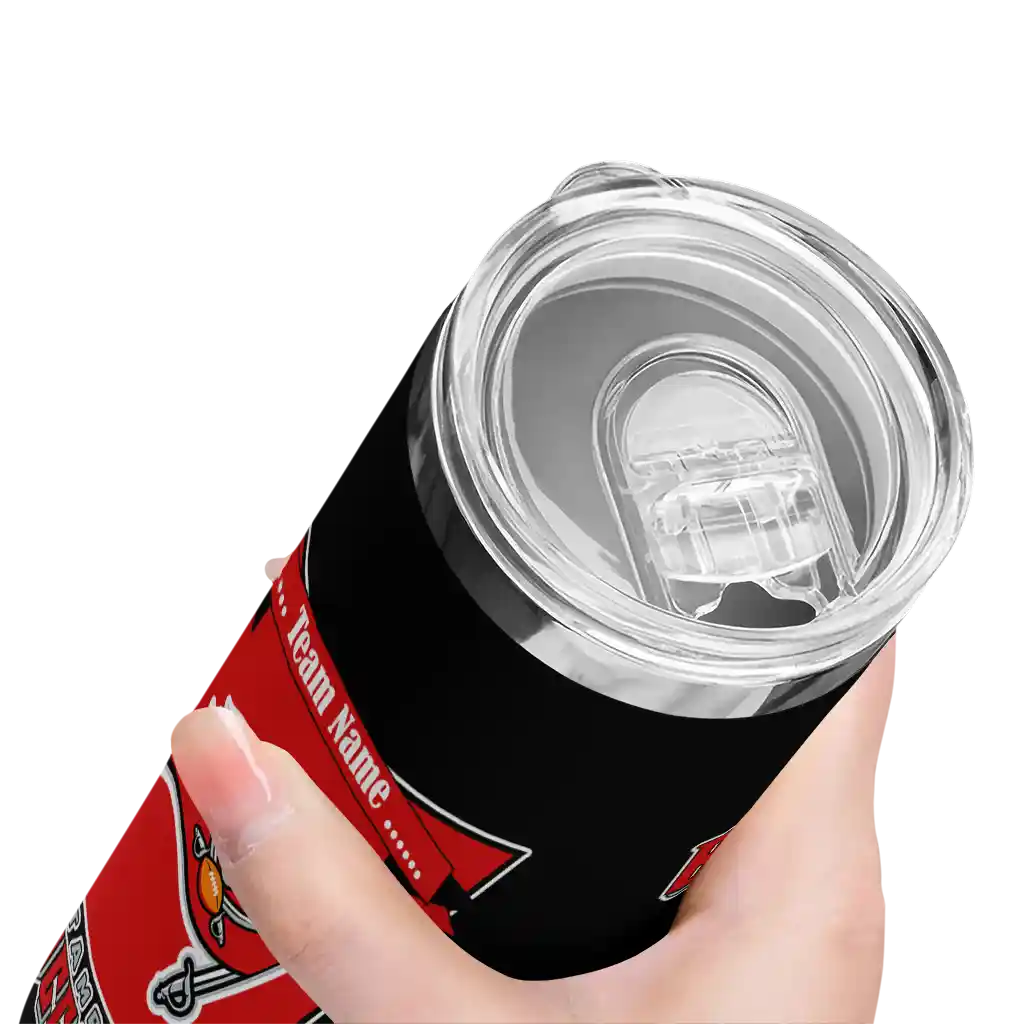 personalized-tampa-bay-buccaneers-helmet-belt-red-black-skinny-tumbler-high-quality.webp