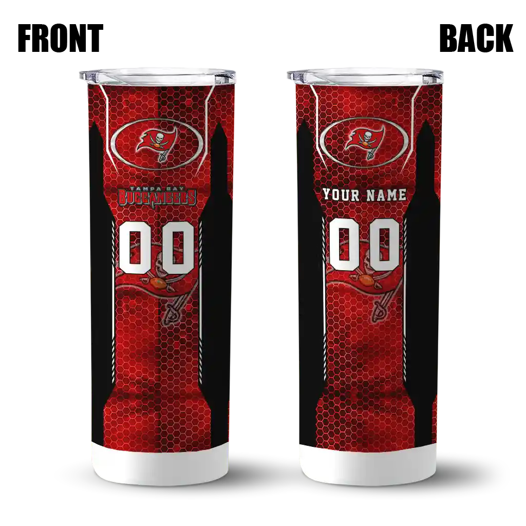 personalized-tampa-bay-buccaneers-stacked-diamond-red-skinny-tumbler-fashion-forward.webp