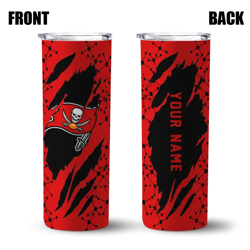 personalized-tampa-bay-buccaneers-star-pop-red-black-skinny-tumbler-fashion-forward.webp
