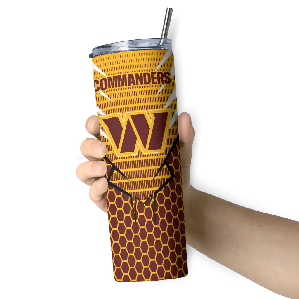 personalized-washington-commanders-chevron-stripes-burgundy-skinny-tumbler-premium-grade.webp