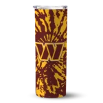 personalized-washington-commanders-metallic-grid-burgundy-skinny-tumbler-best-selling.webp