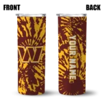 personalized-washington-commanders-metallic-grid-burgundy-skinny-tumbler-best-selling.webp