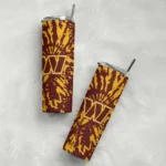 personalized-washington-commanders-metallic-grid-burgundy-skinny-tumbler-best-selling.webp